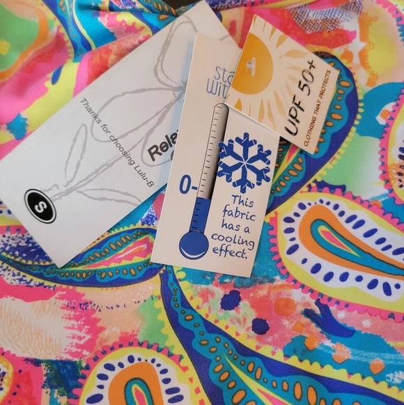 NWT Lulu B Tropical UPF 50+ Colorful Beach Coverup/Cooling Dress Size S - Picture 6 of 9